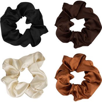 Brushworks Satin Scrunchies Natural Elastice pentru par - imagine 2